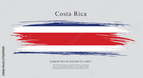 Flag of Costa Rica vector illustration