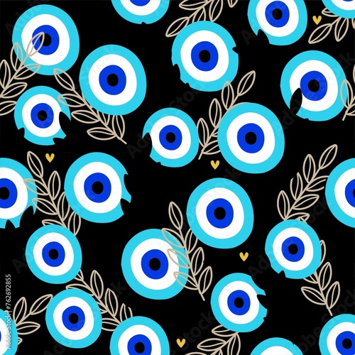 seamless pattern with greek eyes