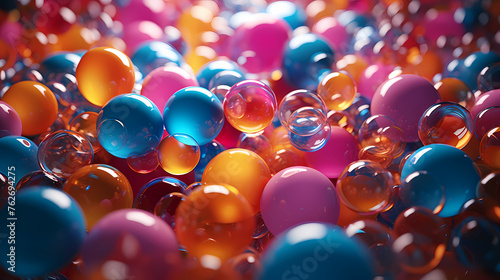 Creative fun concept with colorful balloons