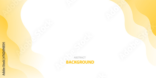Yellow wave modern background with white space for text and message. template design	