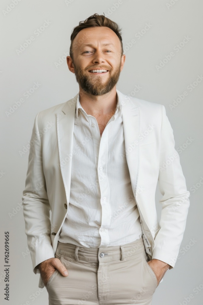 smiling portrait of a fashionable man in a suit smiling portrait of a fashionable man in a suit