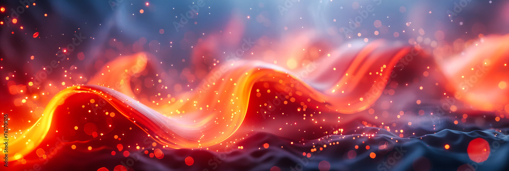Fiery Abstract Design, Bright Red and Orange Flames on Dark Background, Concept of Power and Energy Fiery Abstract Design, Bright Red and Orange Flames on Dark Background, Concept of Power and Energy