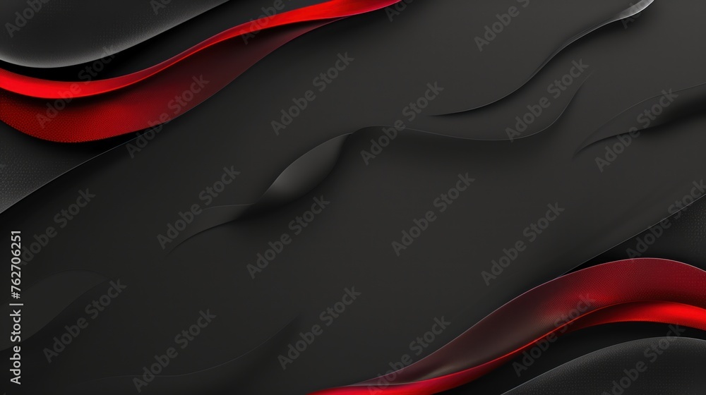 red satin background. Swaying Elegance in Black and Red - obrazy, fototapety, plakaty 