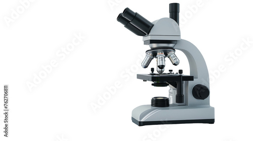 A microscope resting on a table, waiting to unveil the mysteries hidden within its lenses