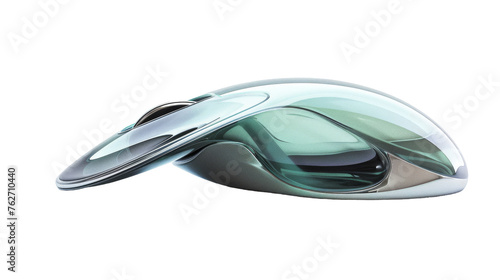 A computer mouse with a sleek and futuristic design  showcasing advanced technology