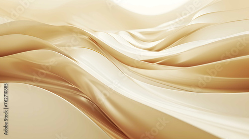 Elegant, Abstract, Gold and White Silky Background