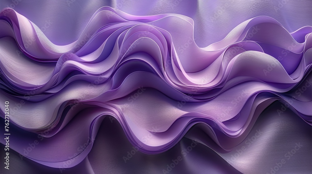 A close-up of a purple fabric displays a wavy pattern on both the top and bottom layers A close-up of a purple fabric displays a wavy pattern on both the top and bottom layers