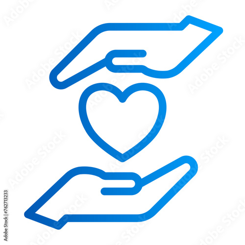 This is the Trust icon from the Love and Celebration icon collection with an line gradient