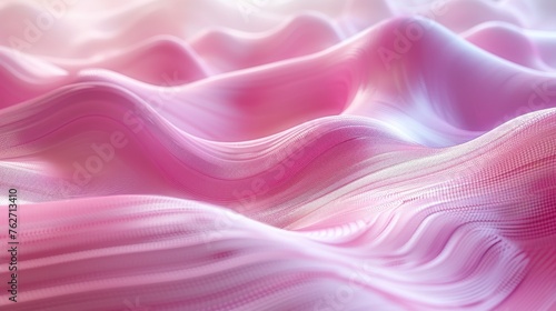  A digital picture of a fuzzy pink and white cloth wave, set against a softer blurred background on the left