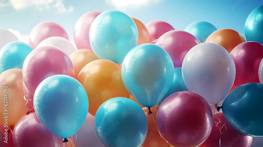 Colorful spheres on bright pastel background Colorful spheres on bright pastel background