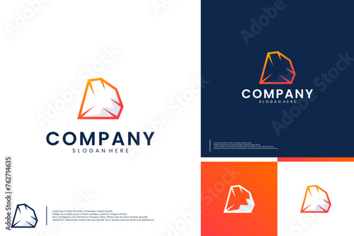 abstract diamond logo , luxury modern, logo design illustration.
