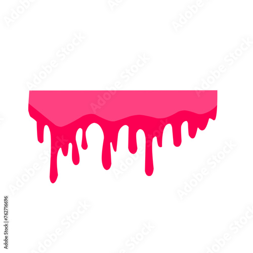 Dripping glossy pink slime