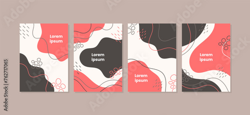 Set of abstract creative artistic templates. Universal cover Designs for Annual Report, Brochures, Flyers, Presentations, Leaflet, Magazine