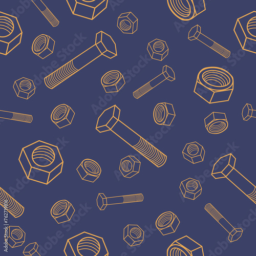 Vector seamless pattern with hand draw tools. Mininalism, cartoon style photo