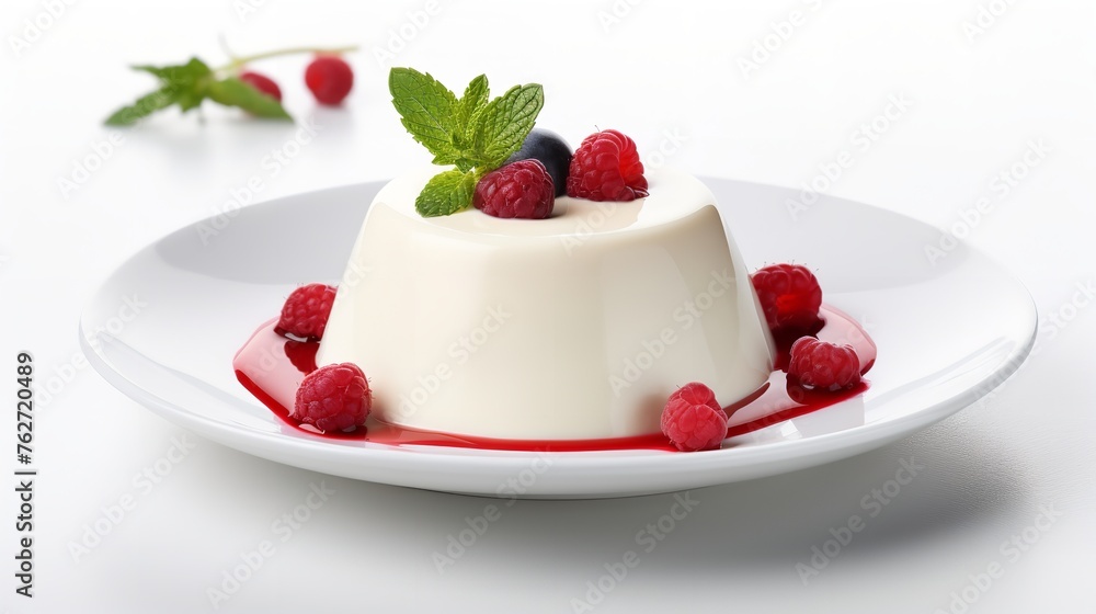 dessert with raspberry and cream dessert with raspberry and cream