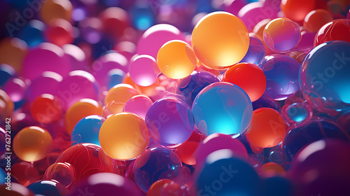 April fools day colorful balloons blur background