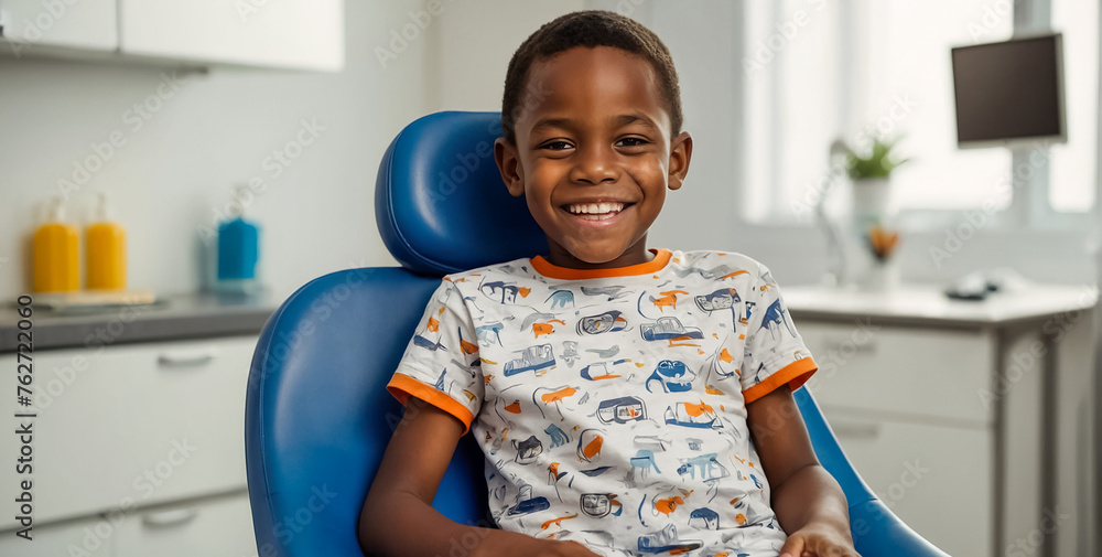 portrait of a smiling little boy in a dental chair in a clinic patient portrait of a smiling little boy in a dental chair in a clinic patient