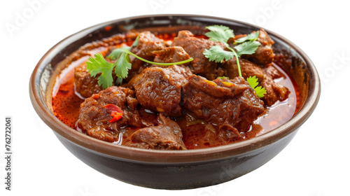 Fragrant Rogan Josh Curry Isolated on Transparent Background