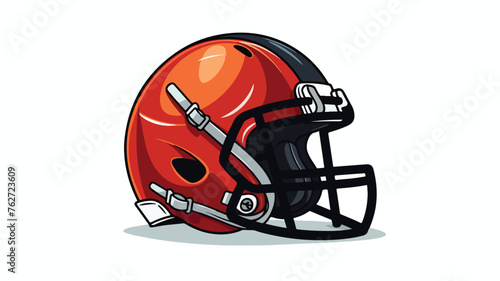 American football helmet icon flat vector flat vect