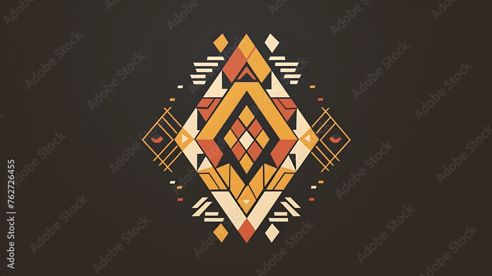 Andean Tapestry: A Vibrant Fusion of South American Textile Traditions, Echoing Tribal Roots and Aztec Influence in an Intricate Vector Pattern - obrazy, fototapety, plakaty 