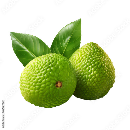 green lime with leaf