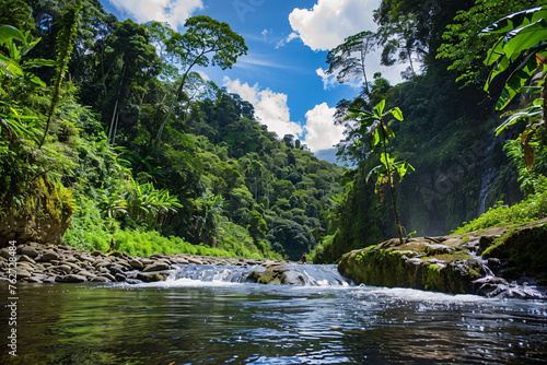 A thrilling zip-lining adventure through lush tropical © Daniel