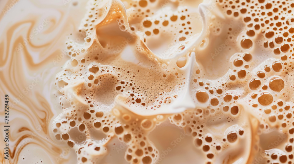 background illustration of abstract latte art with bubbles of milk and coffee foam background illustration of abstract latte art with bubbles of milk and coffee foam