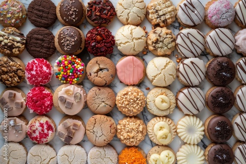 Assorted Donuts Displayed on Table
