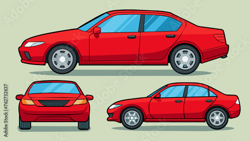red car vector illustration
