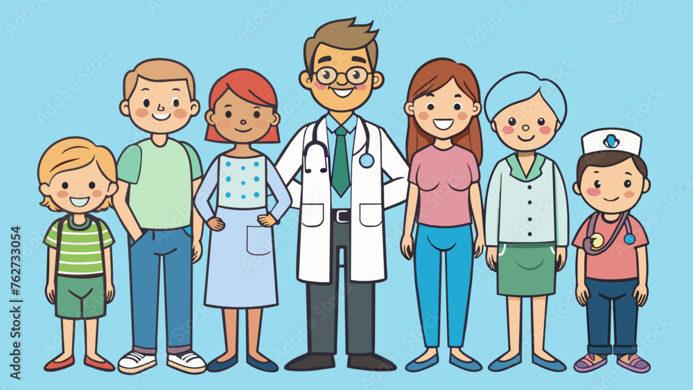 doctors pediatrician vector illustration