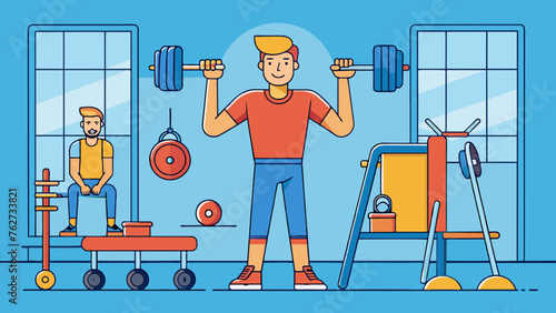 character gym vector illustration