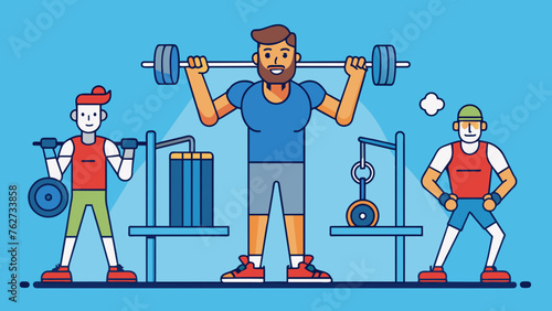 character gym vector illustration