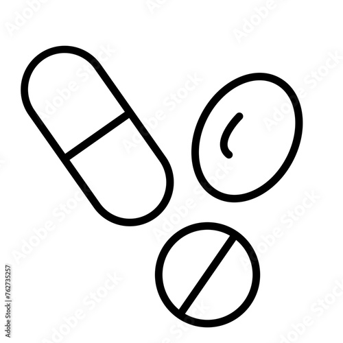 Capsules Line Icon