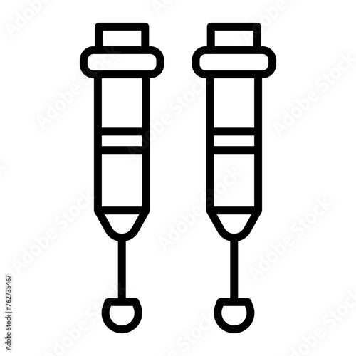 Crutches Line Icon