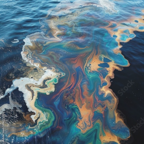 Engineered bacteria cleaning oil spills photo