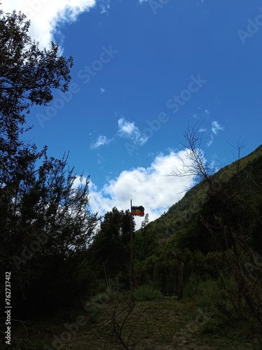 flag in mountain
