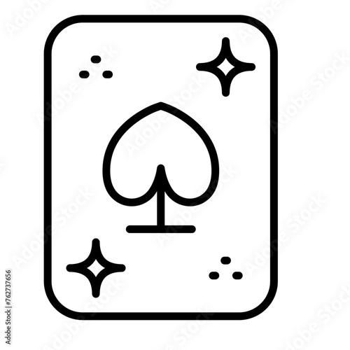 Magic Card Line Icon
