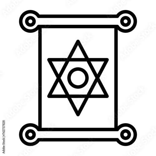 Jewish Line Icon