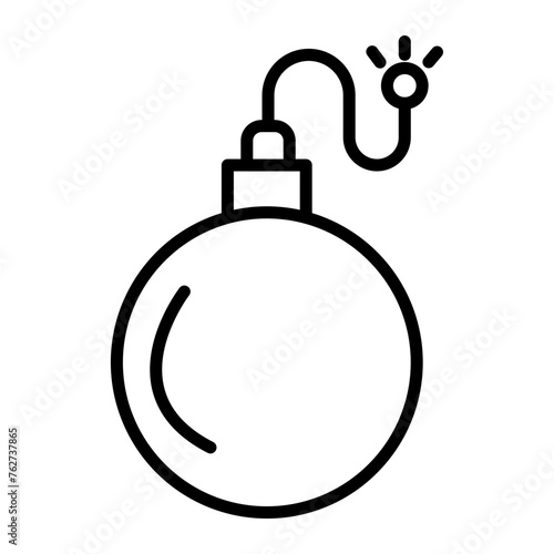 Bomb Line Icon