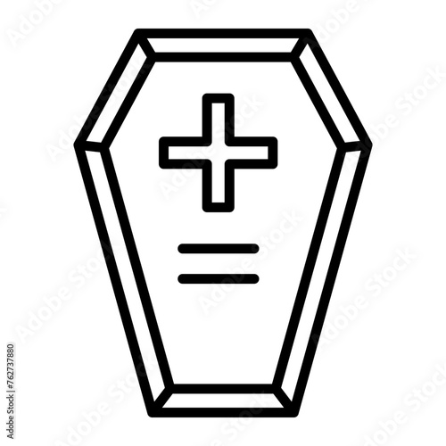 Coffin Line Icon
