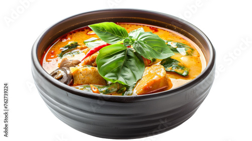 Rich Thai Curry Isolated on Transparent Background