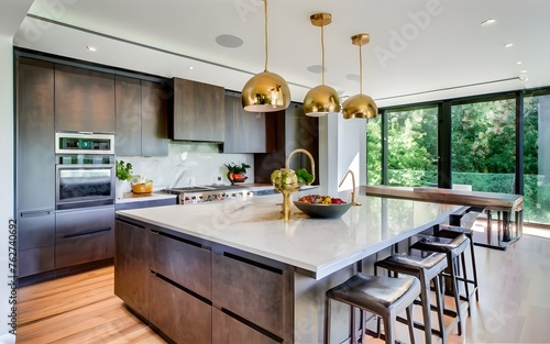 Modern Kitchen Design with Sleek Countertops and High - End Appliances., photo, stock photos, stock images, life stock, best selling, designs