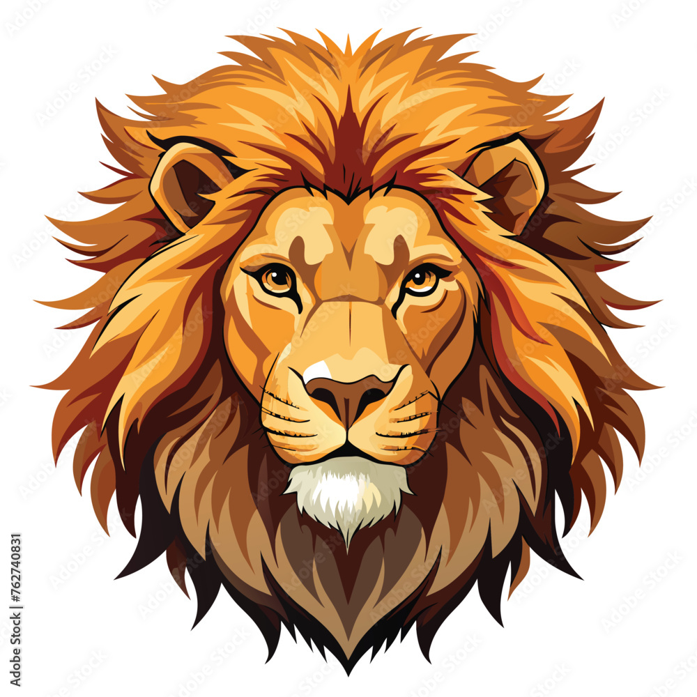 a-lion-head-view-white-background (13).eps