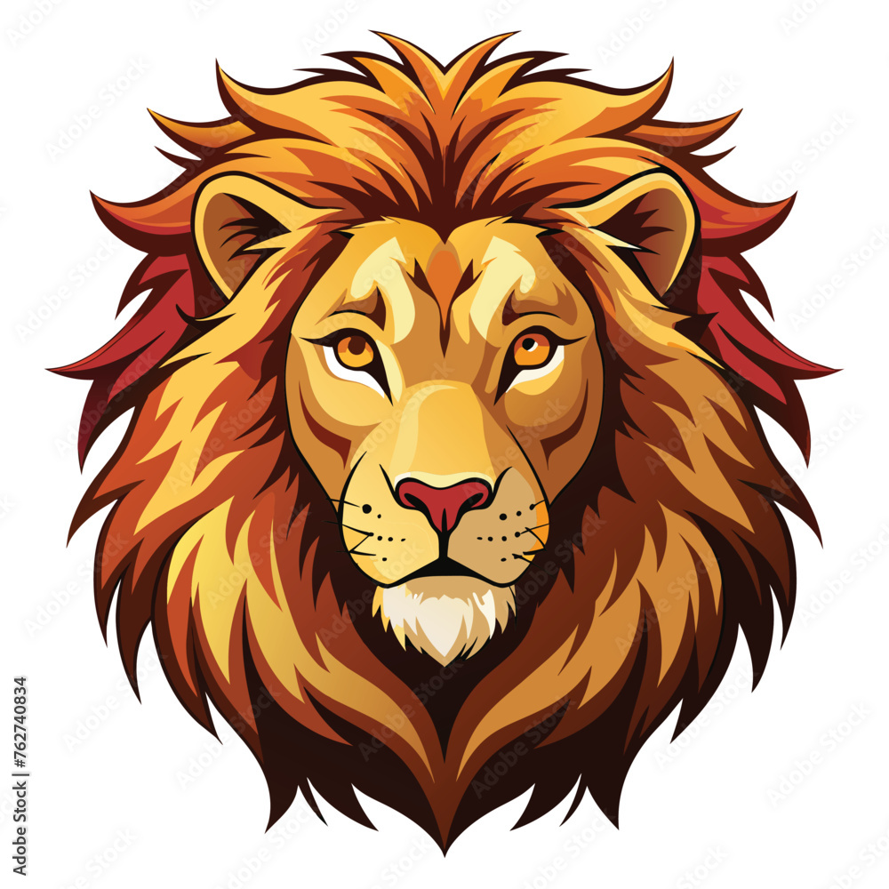 a-lion-head-view-white-background (12).eps