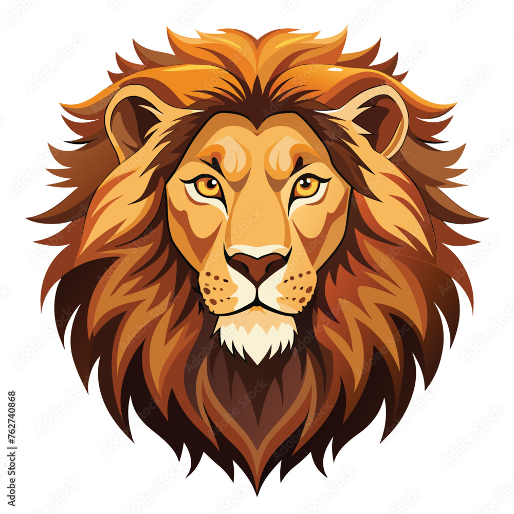 a-lion-head-view-white-background (14).eps