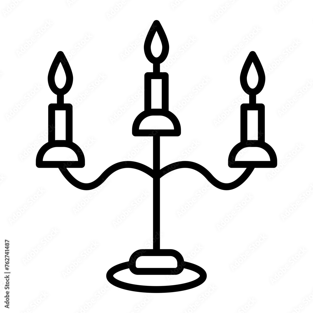 Candle Holder Line Icon