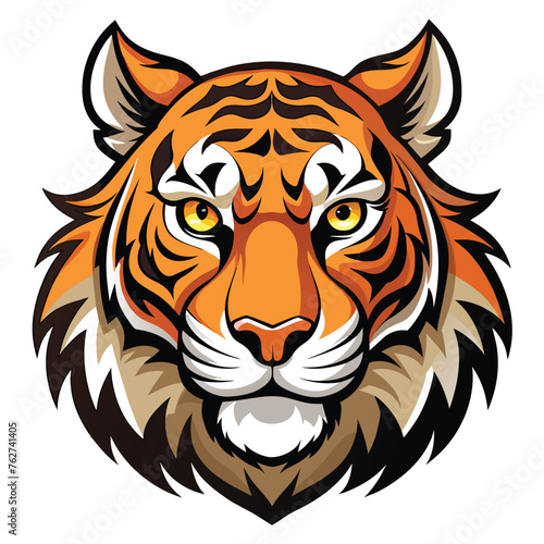 a-tiger-head-view-white-background  3 .eps