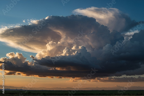 high resolution Beatiful sky with comolus clouds