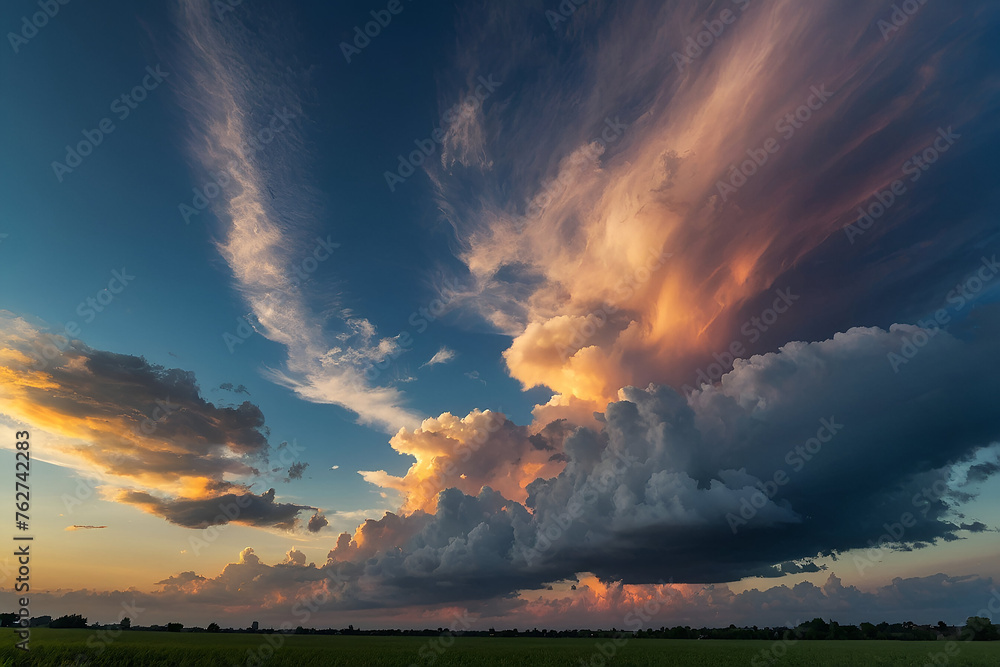 high resolution Beatiful sky with comolus clouds high resolution Beatiful sky with comolus clouds