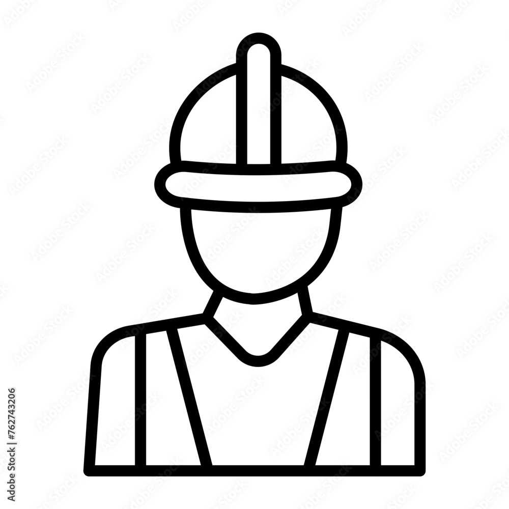Worker Line Icon Worker Line Icon